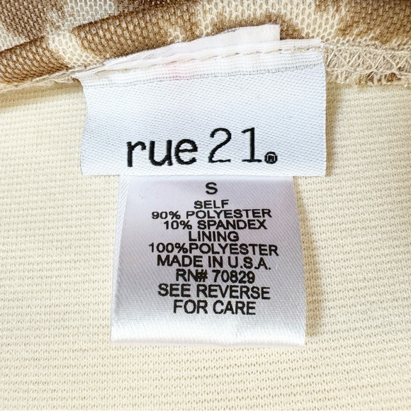 🐣 298. Rue21 Leopard Print Asymmetrical Spaghetti Strap Top Size Small - Picture 8 of 8